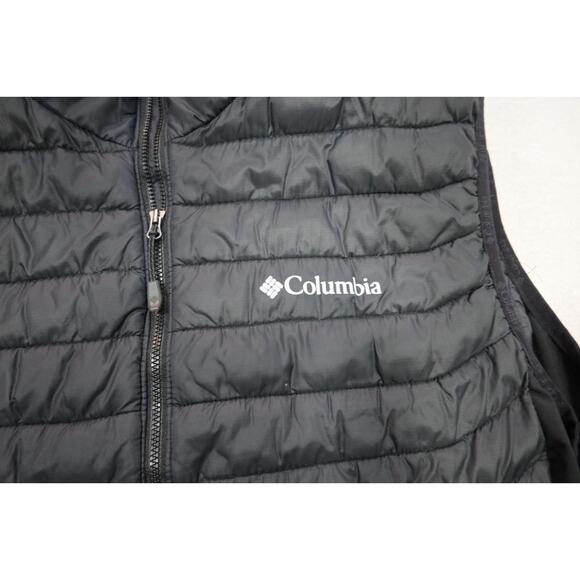 Columbia Puffer Vest Black Insulated Full Zip Jacket Mens Sz XLT XL TALL - Picture 8 of 12